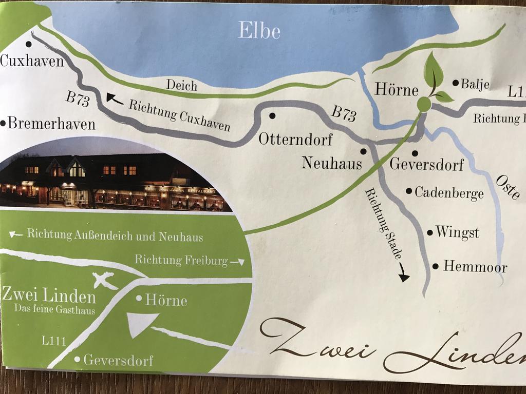 Hotel Zwei Linden - Links Der Elbe - Niedersachsen Balje Exterior foto